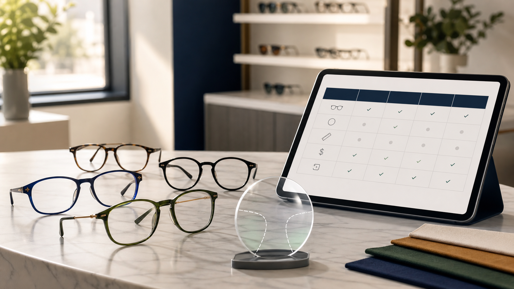 Zenni Progressive Lenses Analysis (2026): Options, Measurements, Price and Returns Unbranded eyeglass frames, progressive lens sample and retailer comparison checklist